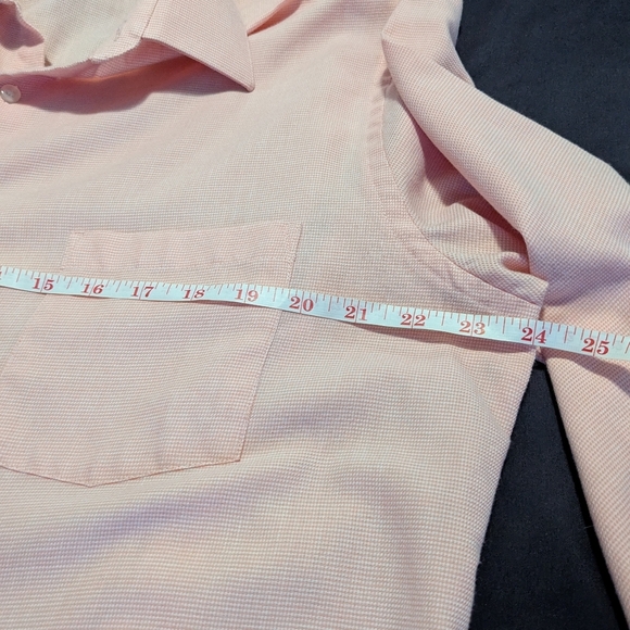 Van Heusen Originals Men's Shirt. Long Sleeve,Reg. fit. Orange.16-16.5. 32-33 LG - Picture 9 of 9